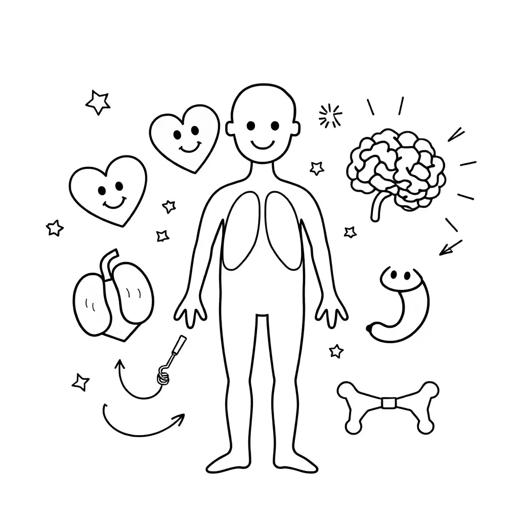 Human body systems diagram