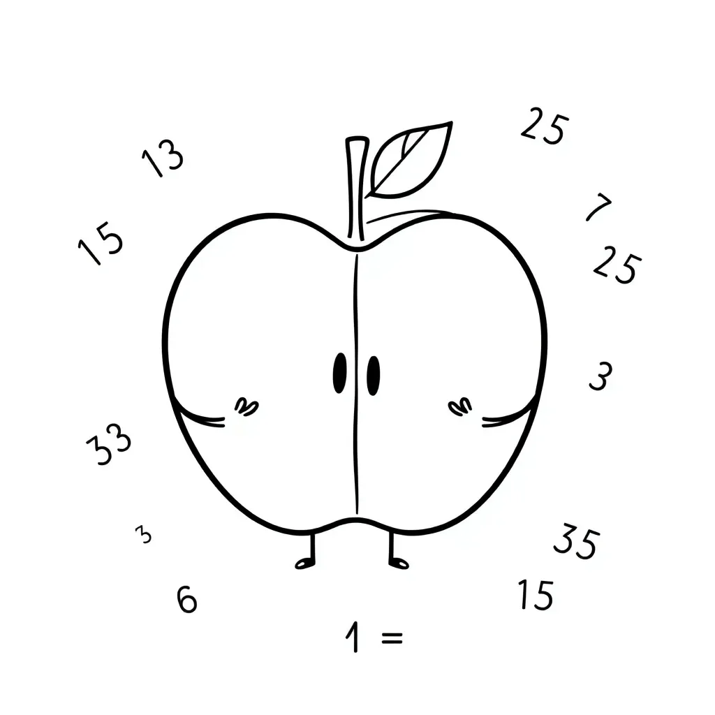 Division symbols and numbers illustration