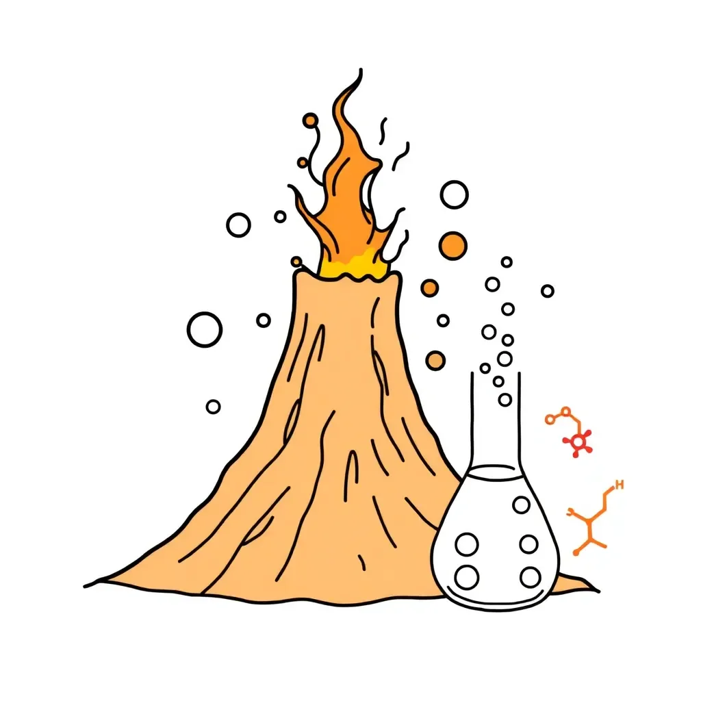 Chemical reaction illustration