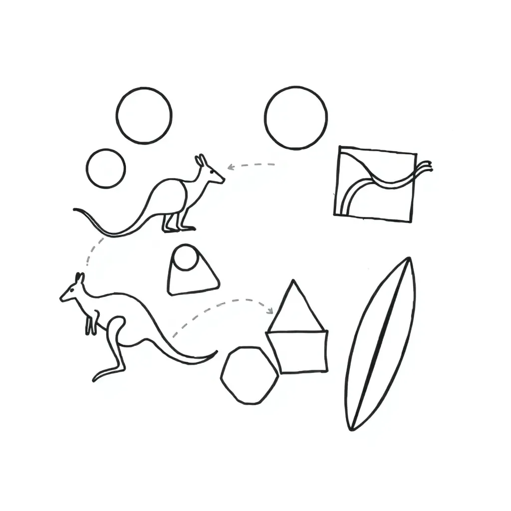 Children forming geometric shapes with their bodies