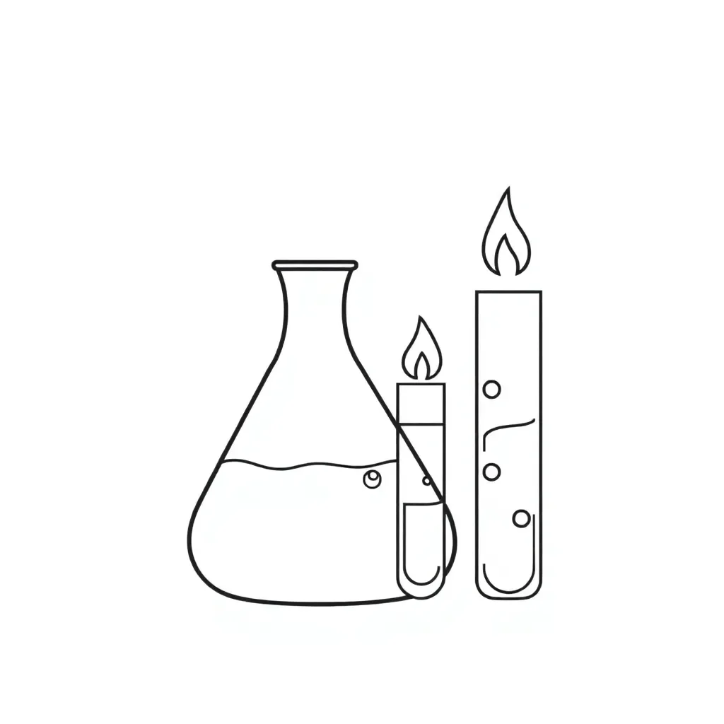 Science experiment illustration