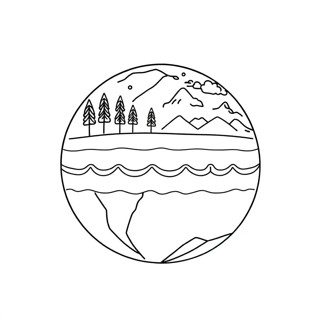 Earth's four spheres diagram