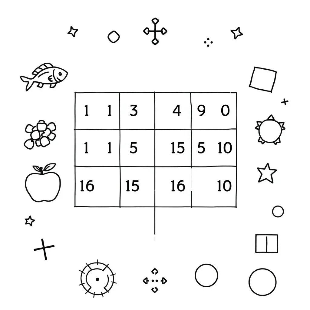 Mathematical symbols and numbers