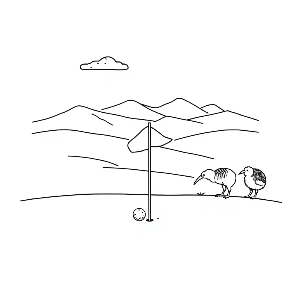 Golf course illustration