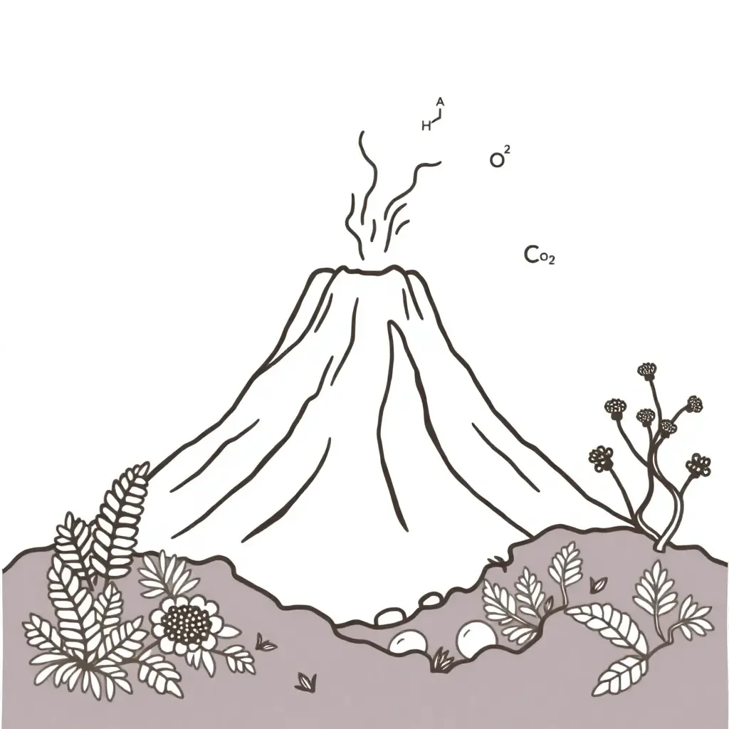 Baking soda and vinegar reaction illustration