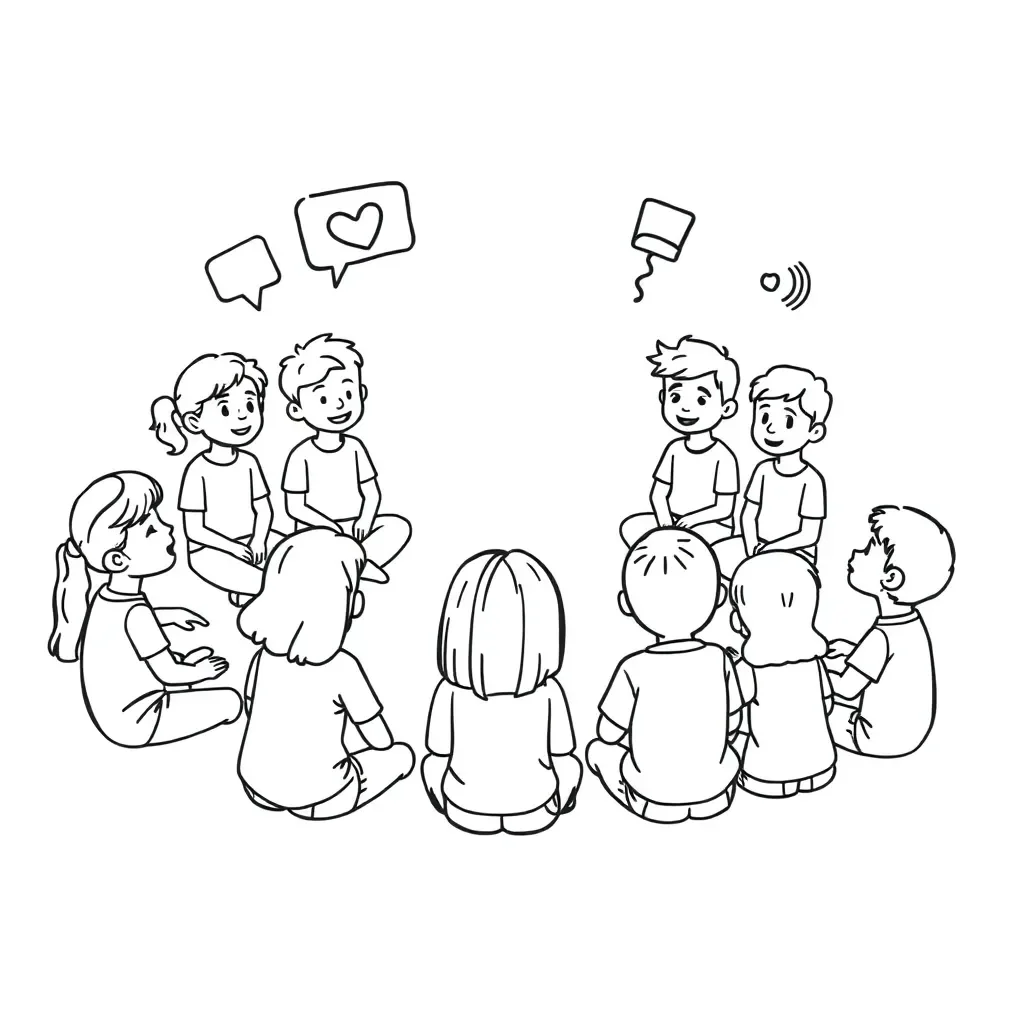 Students listening and speaking