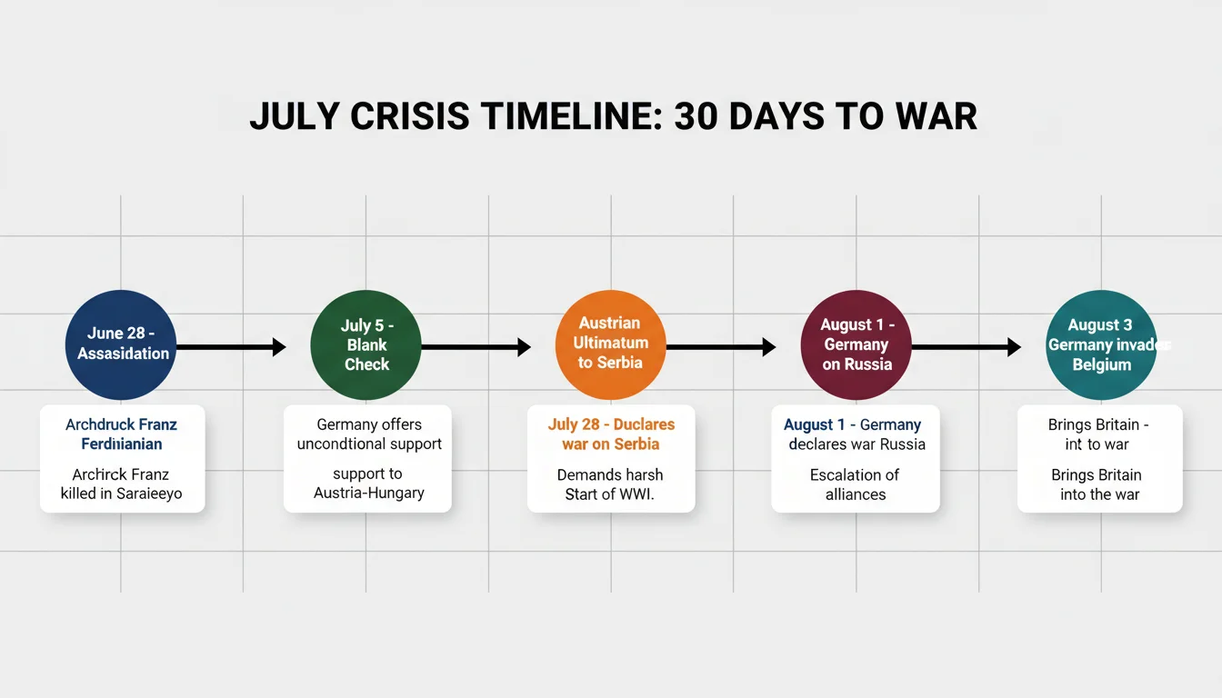 July Crisis Timeline: 30 Days to War