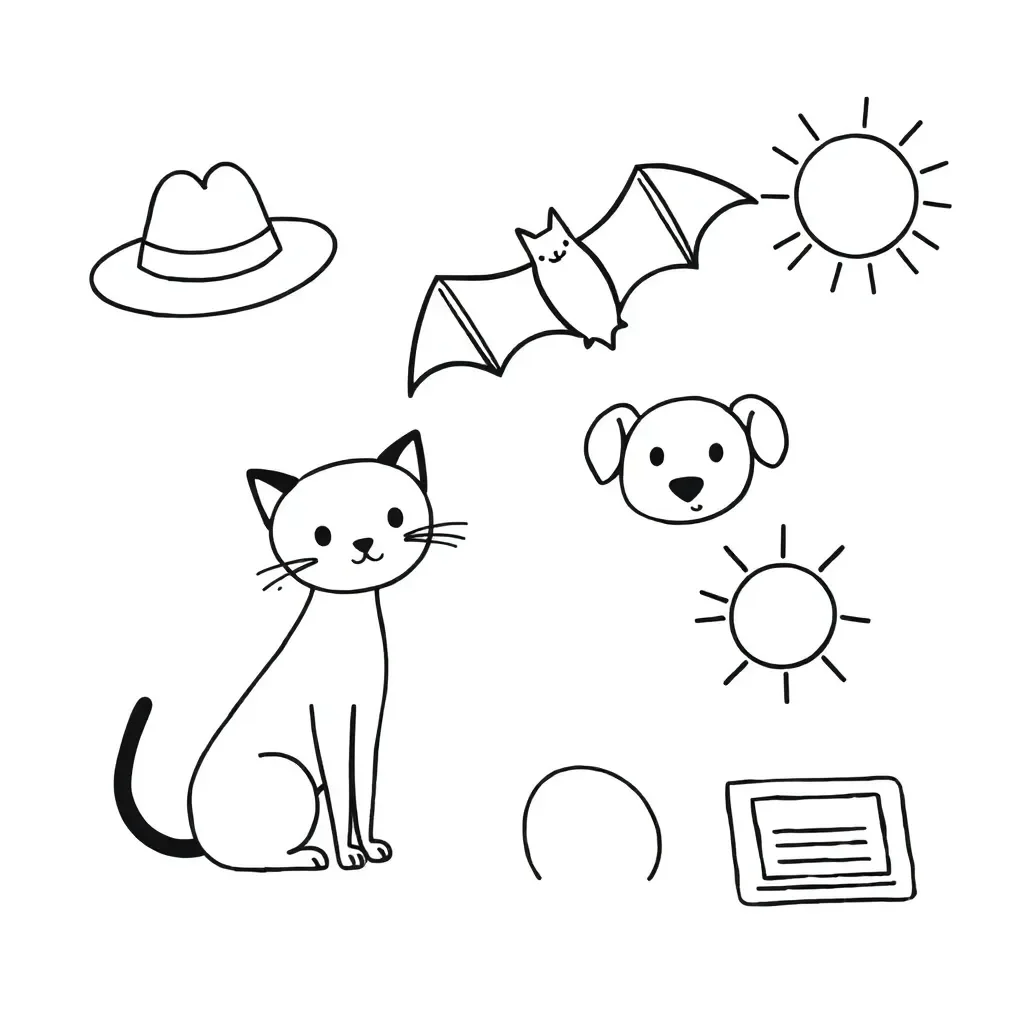 CVC words with letter A illustration