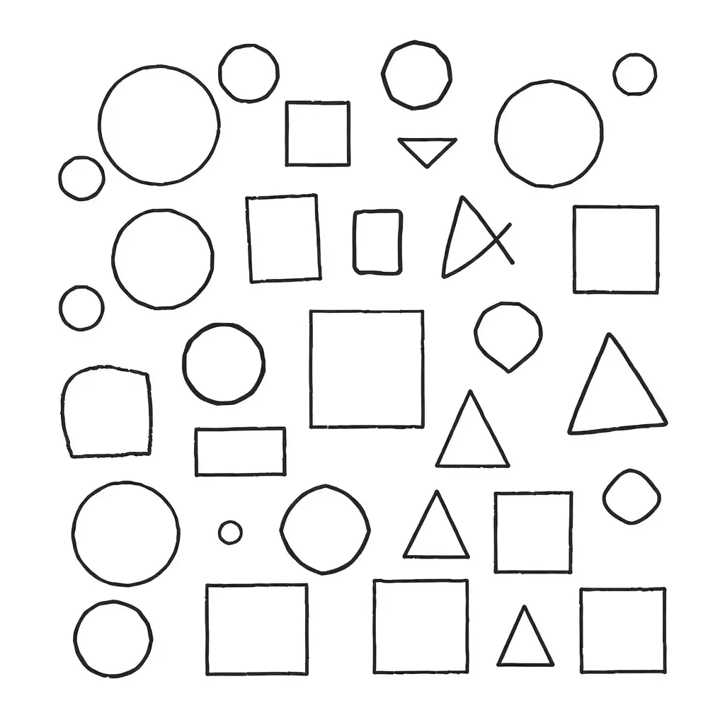 Coordinate grid with reflected shapes