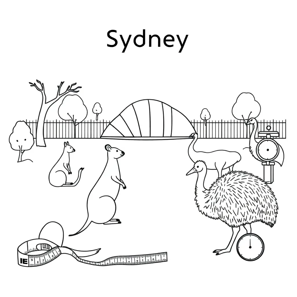 Sydney Zoo animals and measuring tools