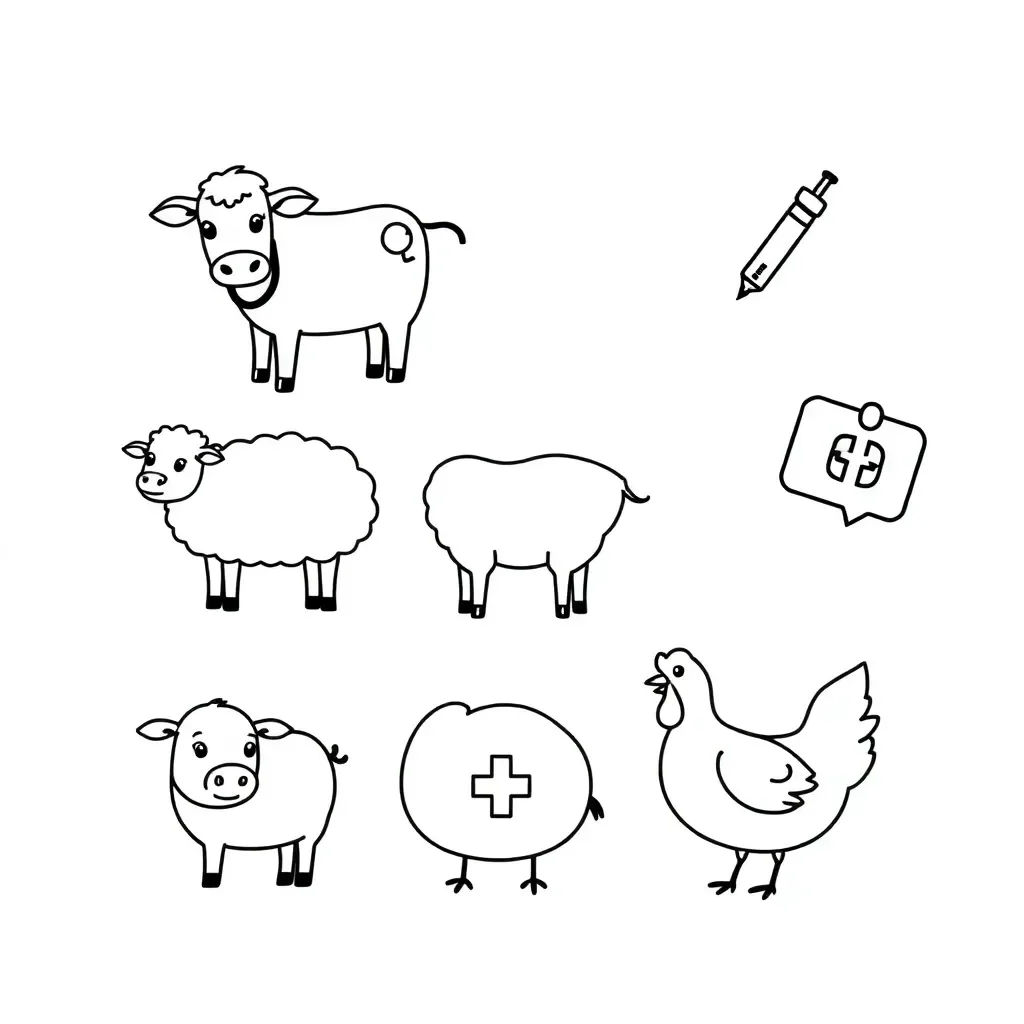Veterinary examination illustration