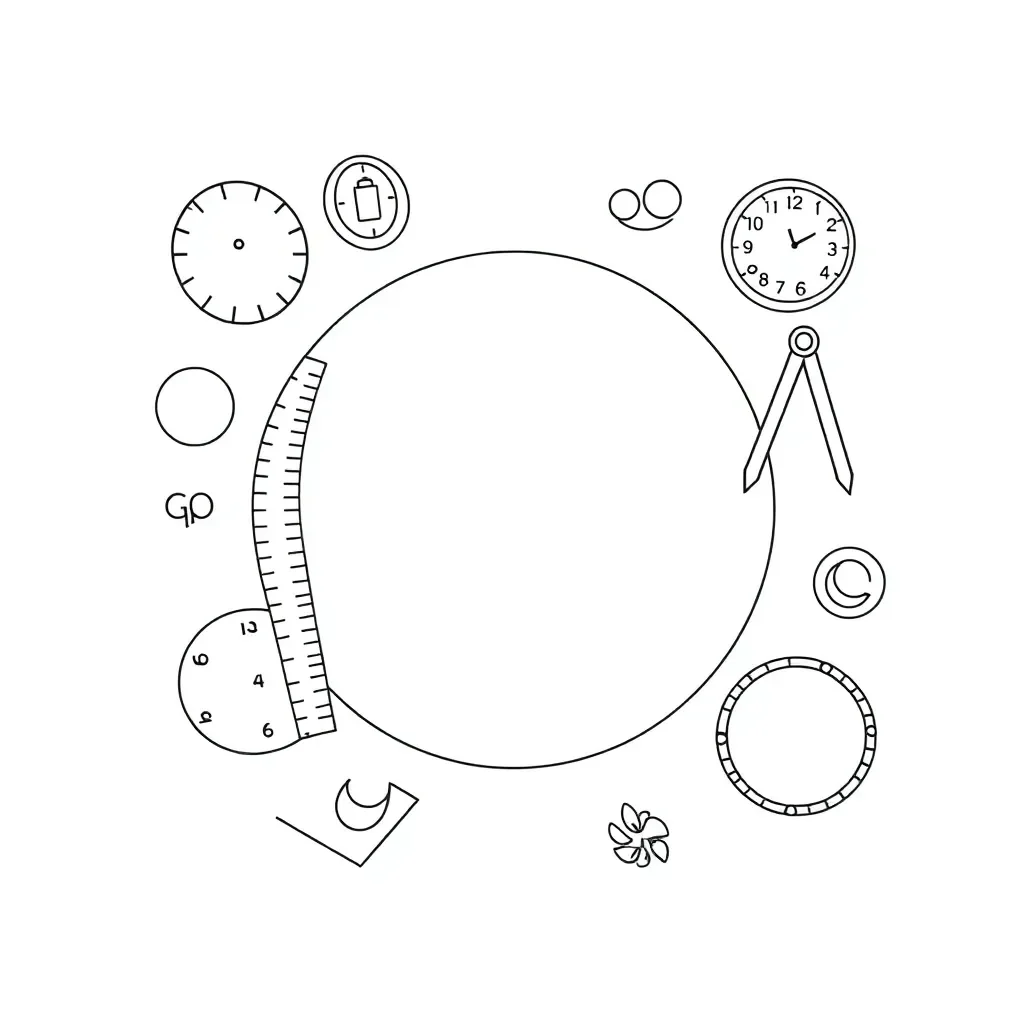 Circle with radius and circumference illustrated