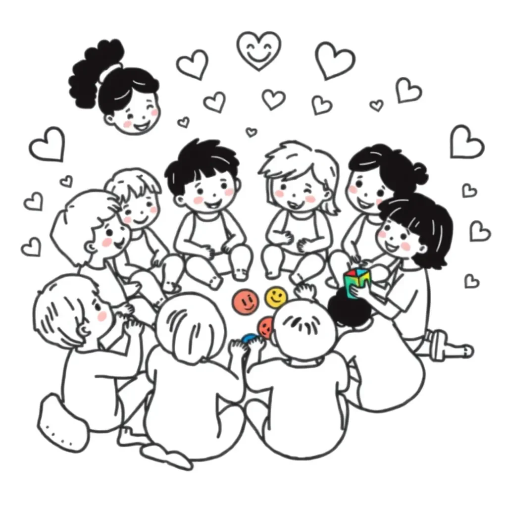 Students showing emotions and friendship