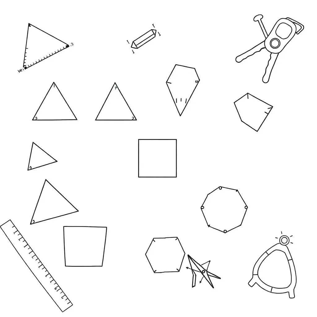 Polygon shapes illustration