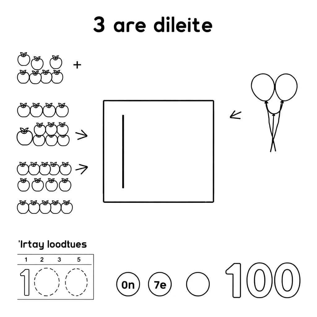 Place value chart with hundreds, tens and ones columns