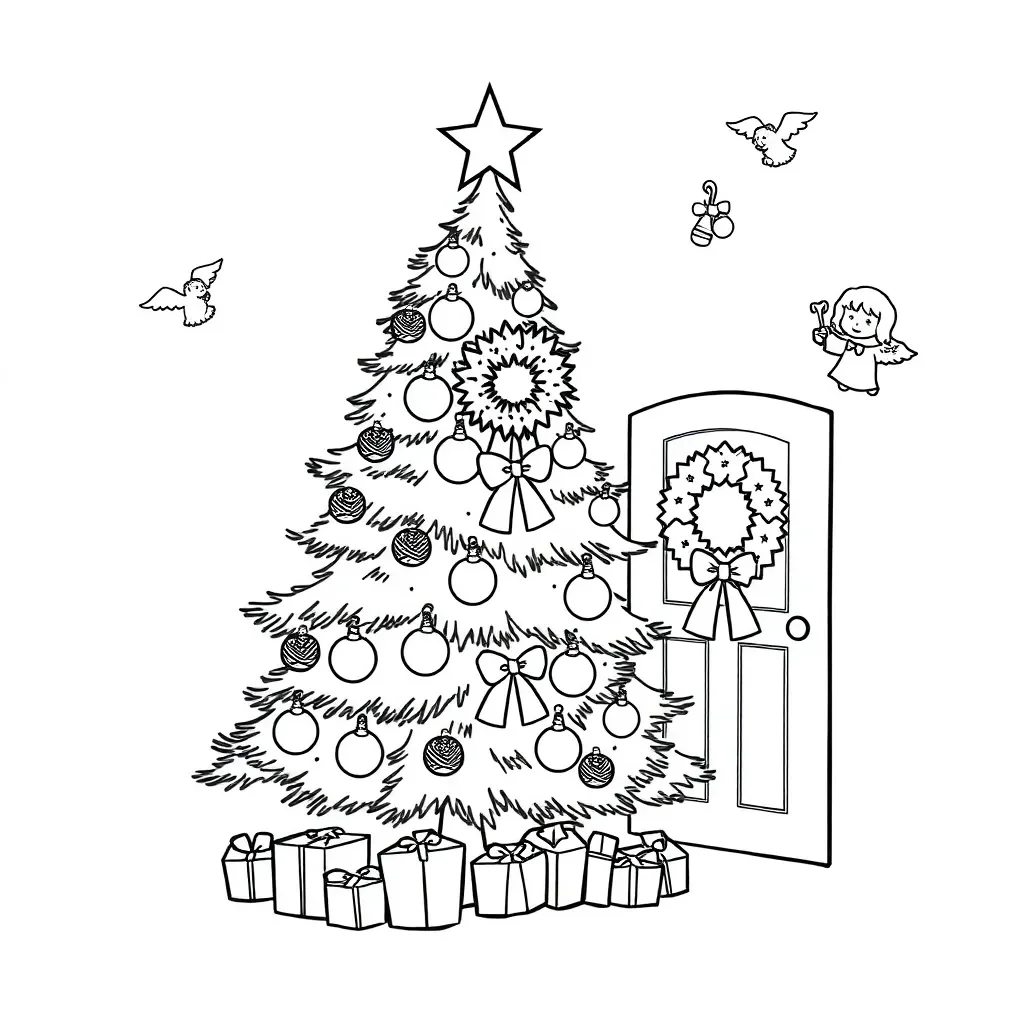 Christmas decorations illustration