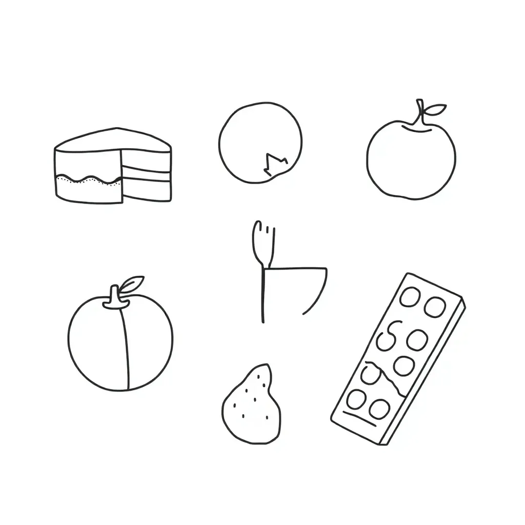 Fraction subtraction illustration