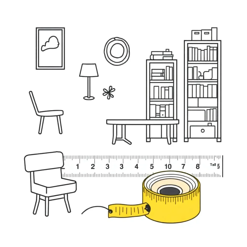 Measuring tools including paperclips, pencils and blocks