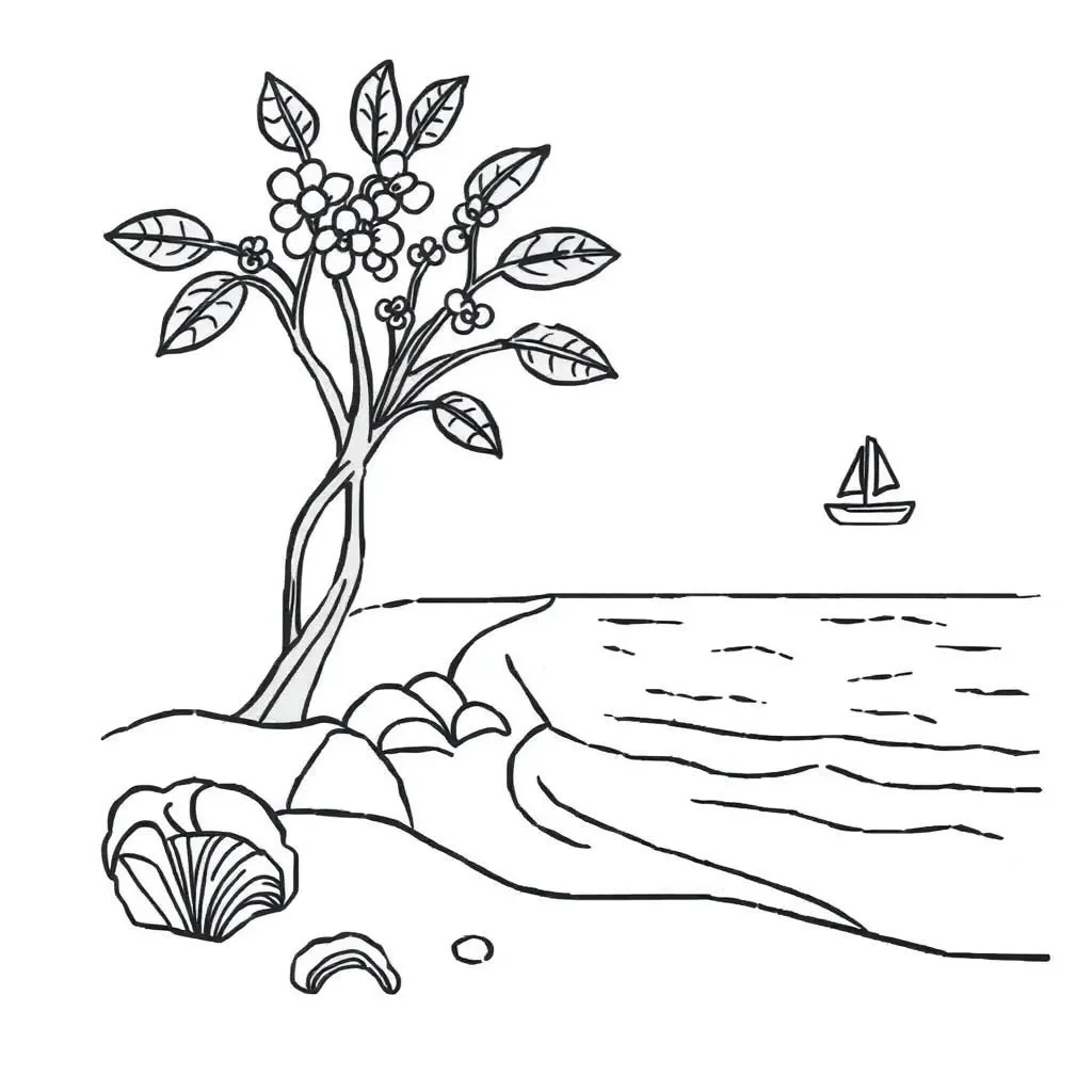Coastal exploration illustration