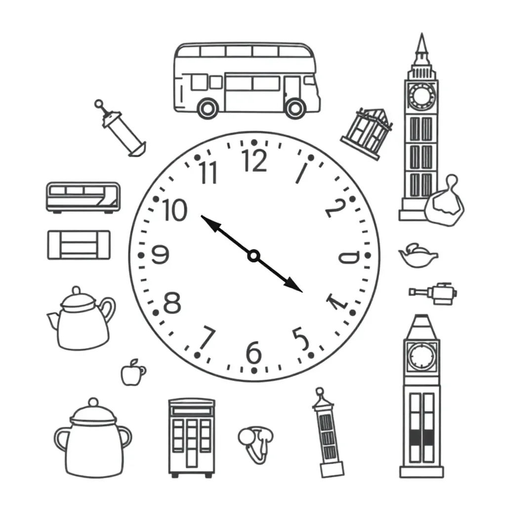 Clock showing time