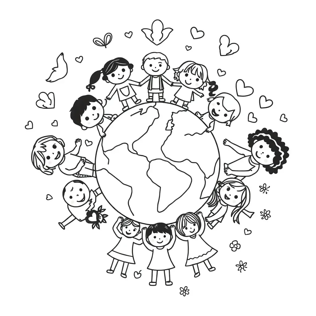 Human rights illustration showing diverse people