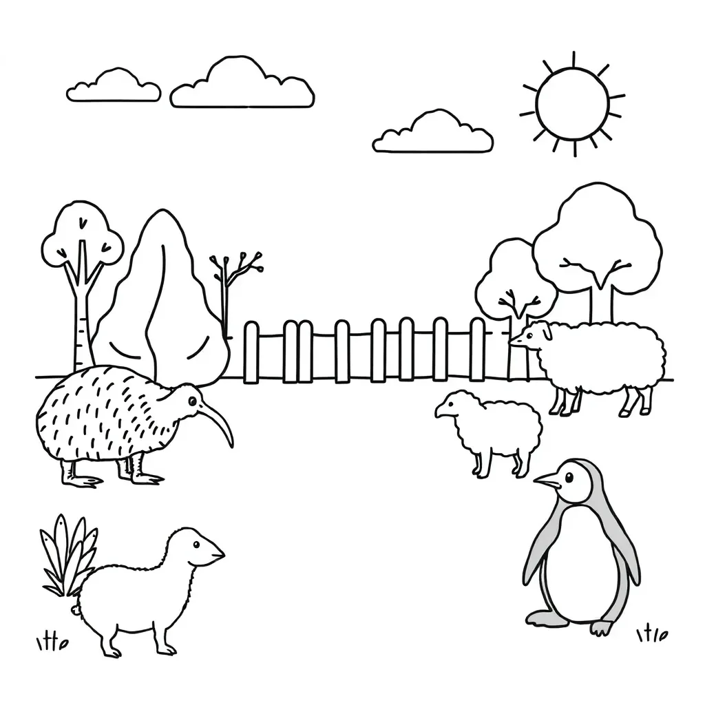 Zoo animals illustration
