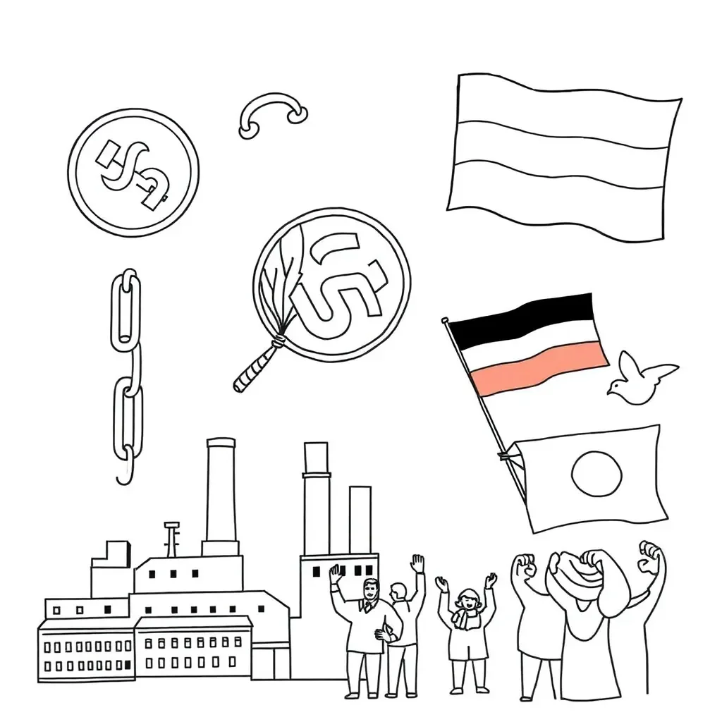 Weimar Republic historical illustration