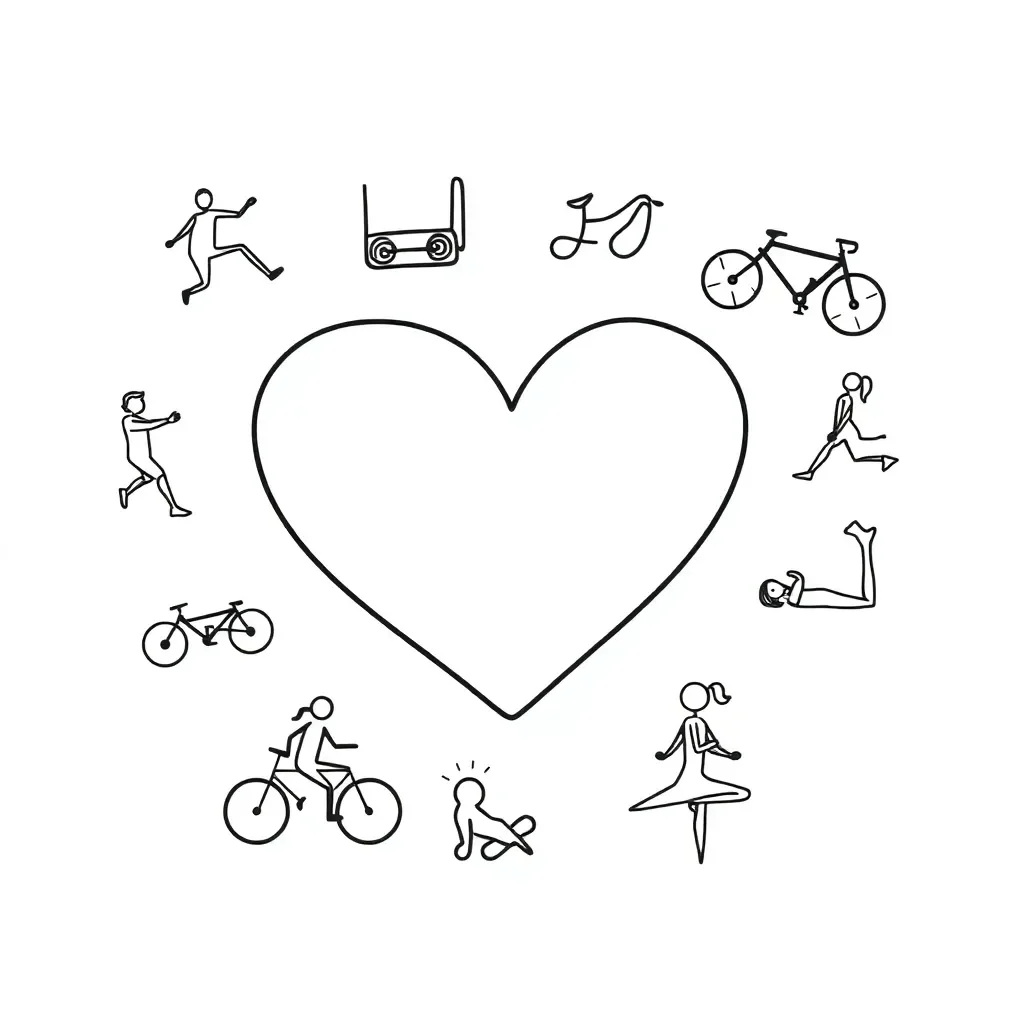 Heart rate monitoring illustration