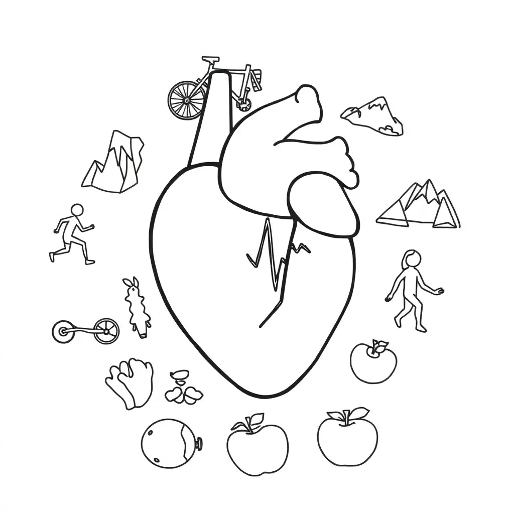 Heart rate and exercise illustration