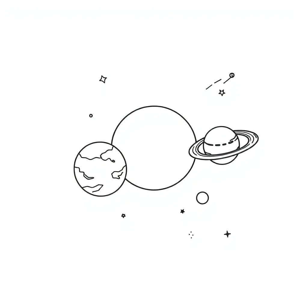 Solar system illustration