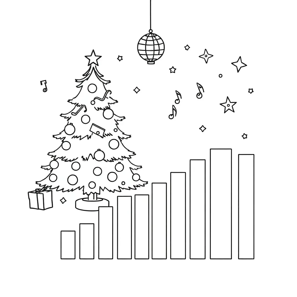 Christmas disco illustration