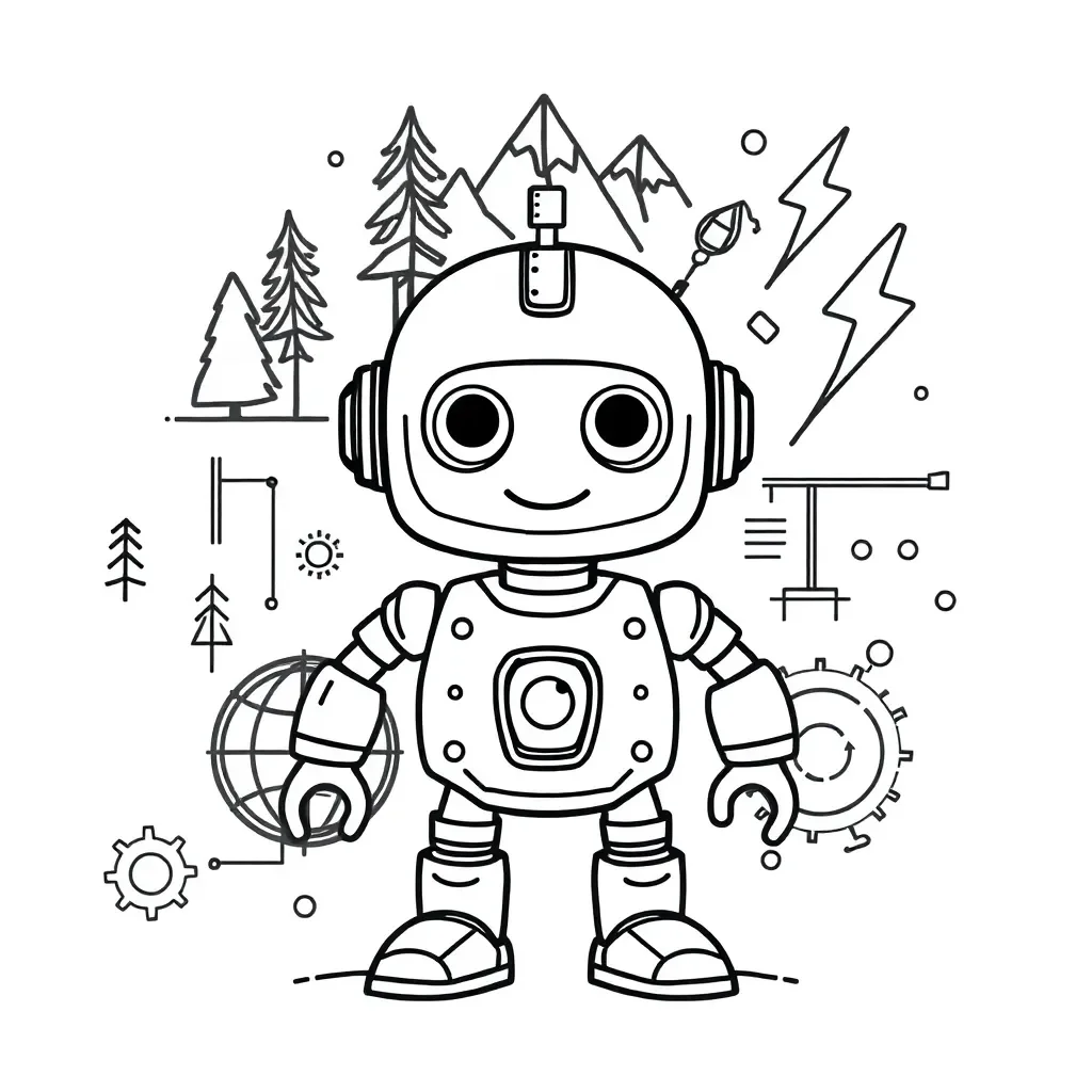 Transformer robot illustration
