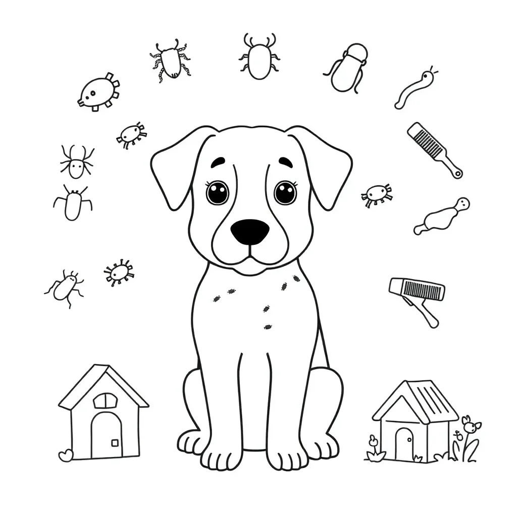 Animal parasite illustration