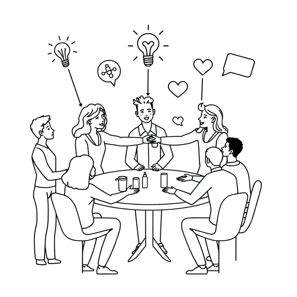 Professional workplace communication illustration
