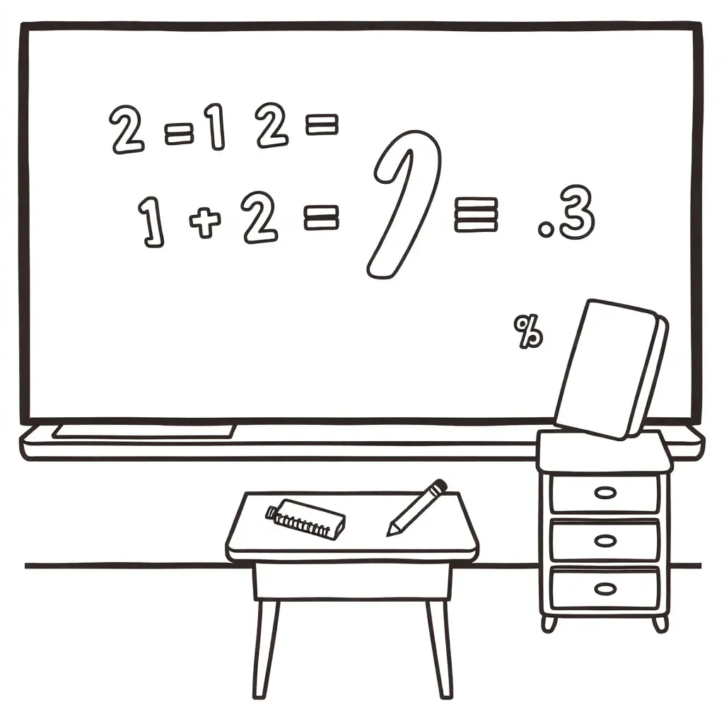 Calculator and decimal numbers illustration