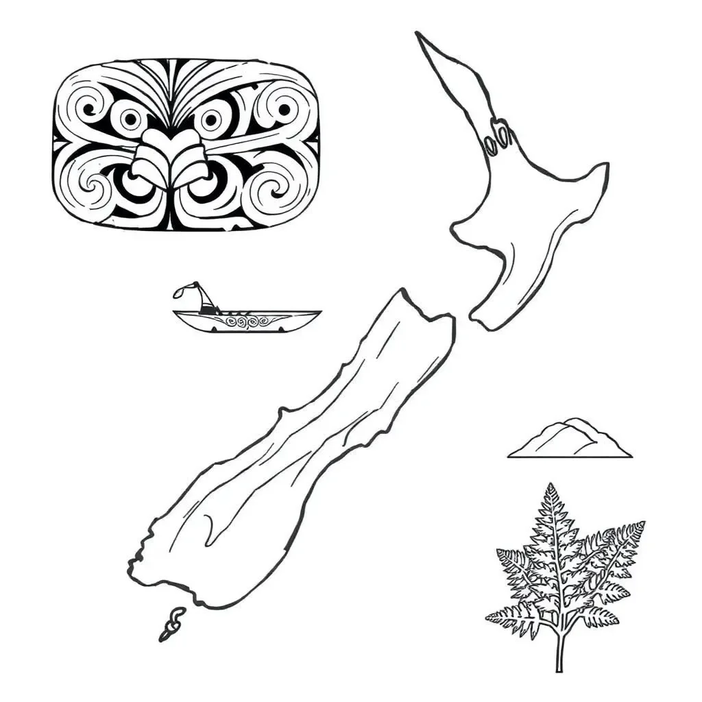 Historical world map illustration