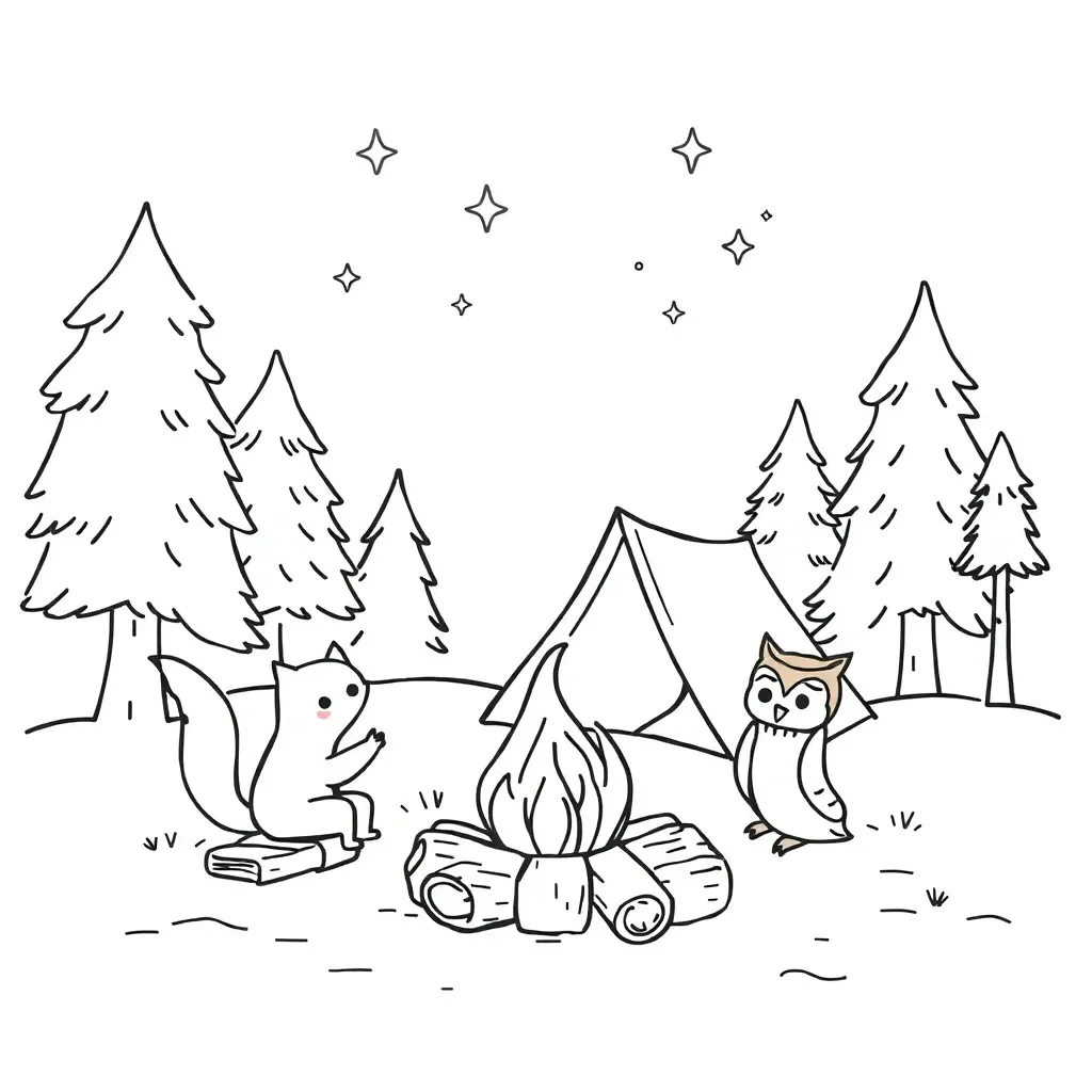 Folktale characters with speech bubbles