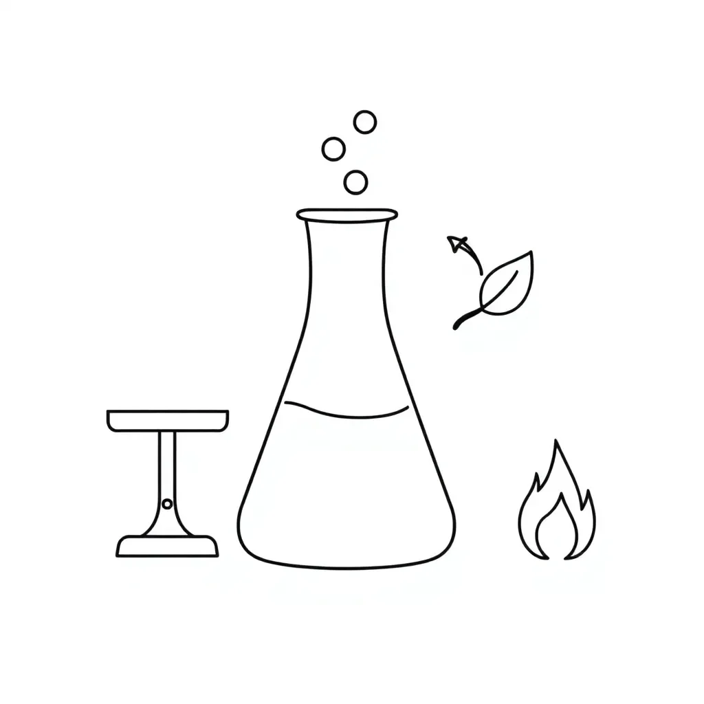 Science laboratory equipment illustration