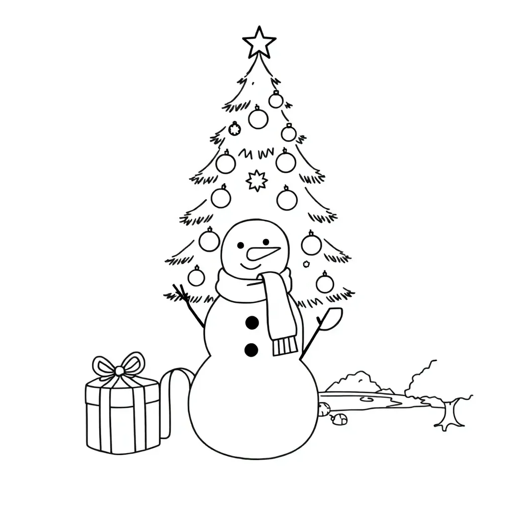 Christmas tree with presents