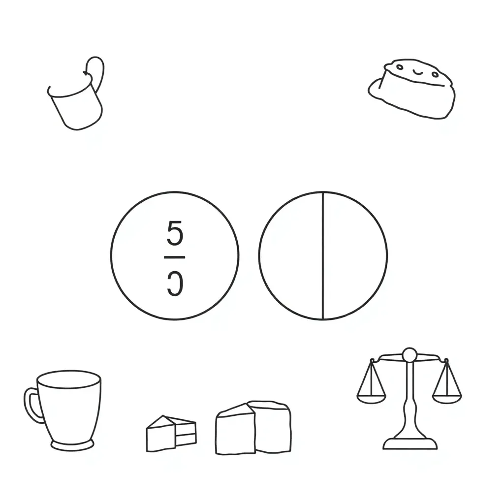 Dividing fractions illustration