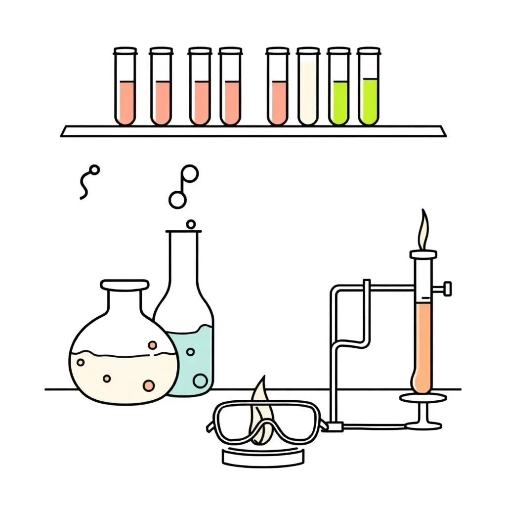 Chemical reaction illustration
