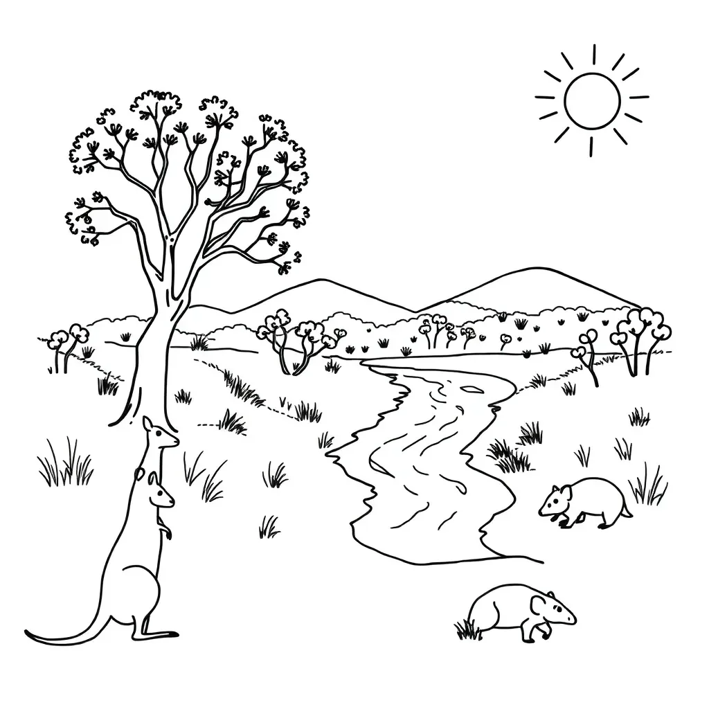 Schwa sound worksheet illustration