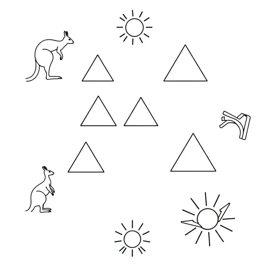 Various triangles illustration