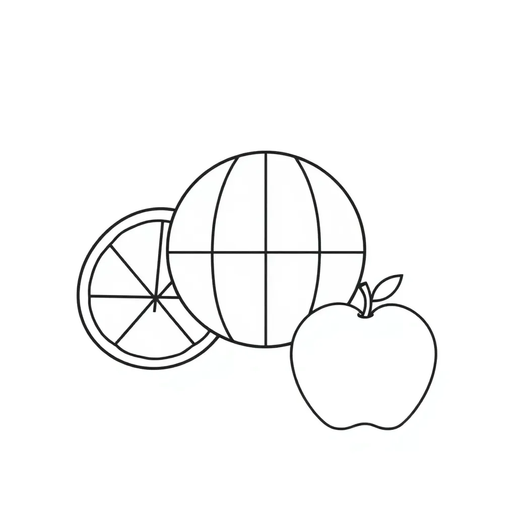 Fractions worksheet illustration