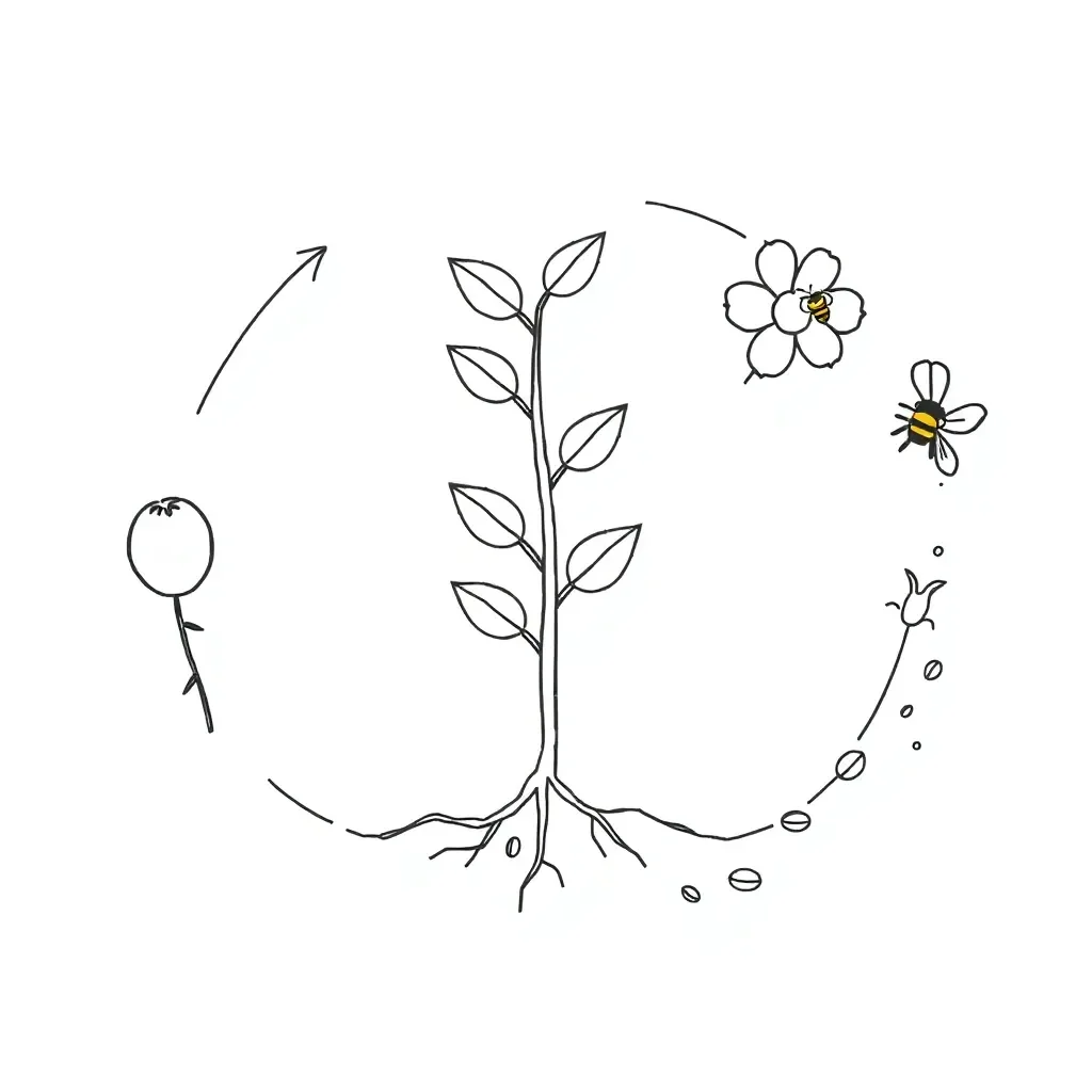 Plant life cycle illustration