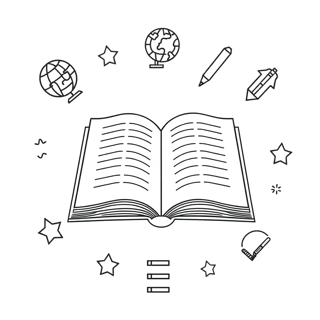 Student reading a book