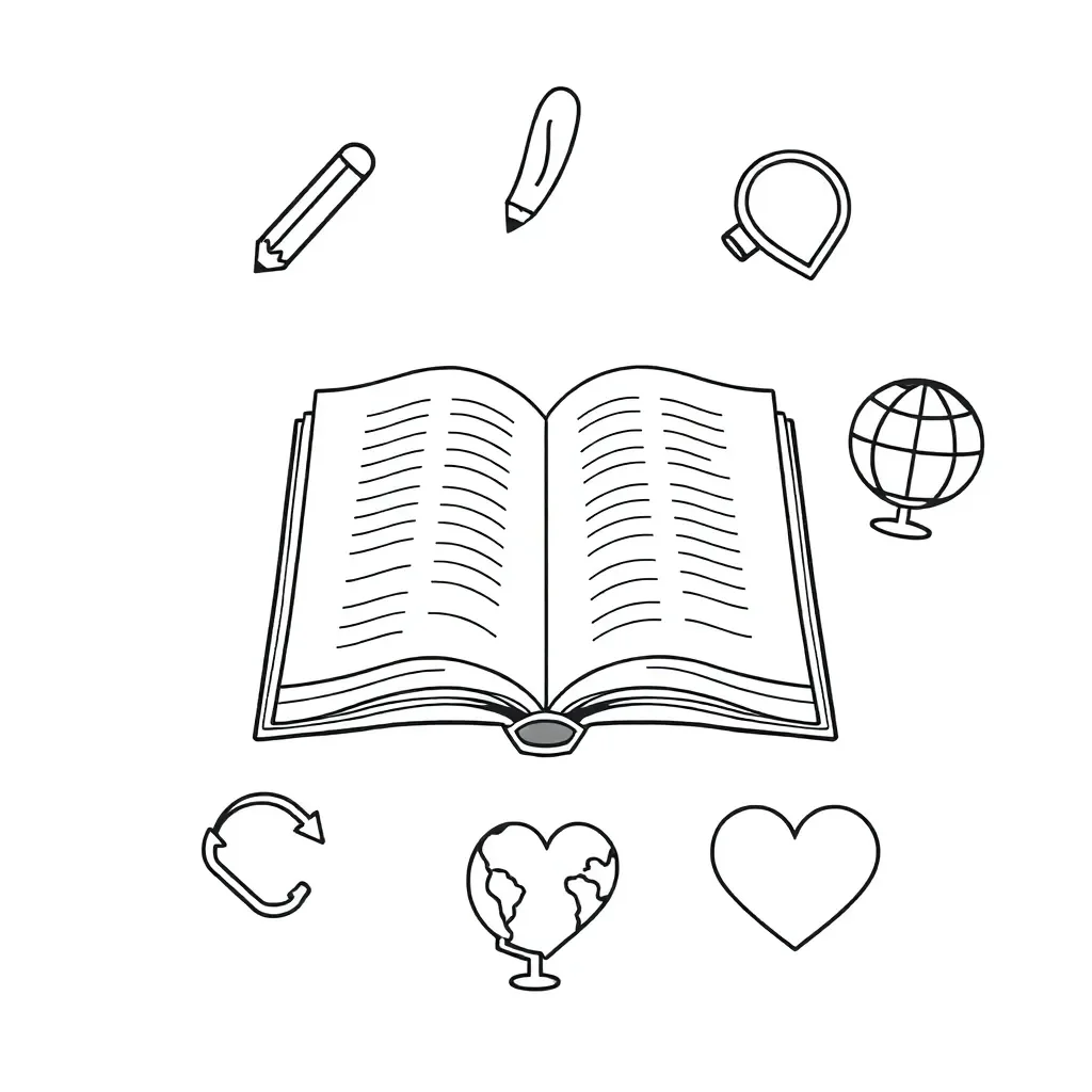 Student reading a book