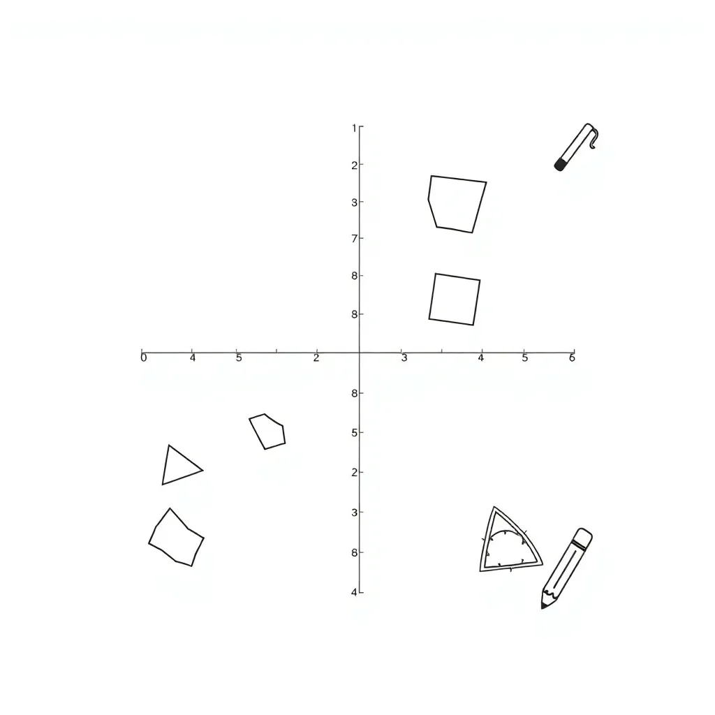 Coordinate plane with polygon illustration