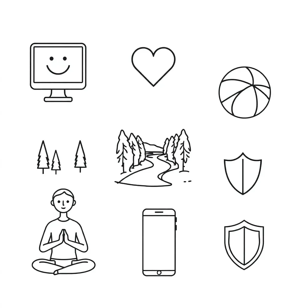 Digital wellbeing illustration