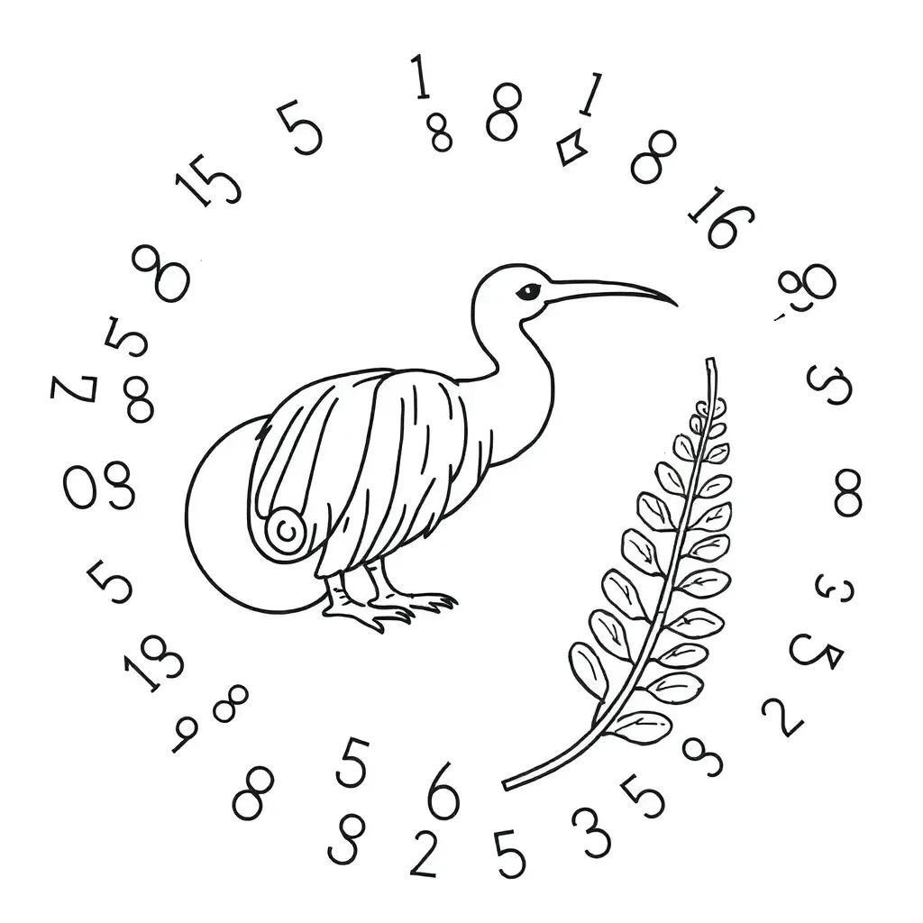 Mathematical symbols and numbers illustration
